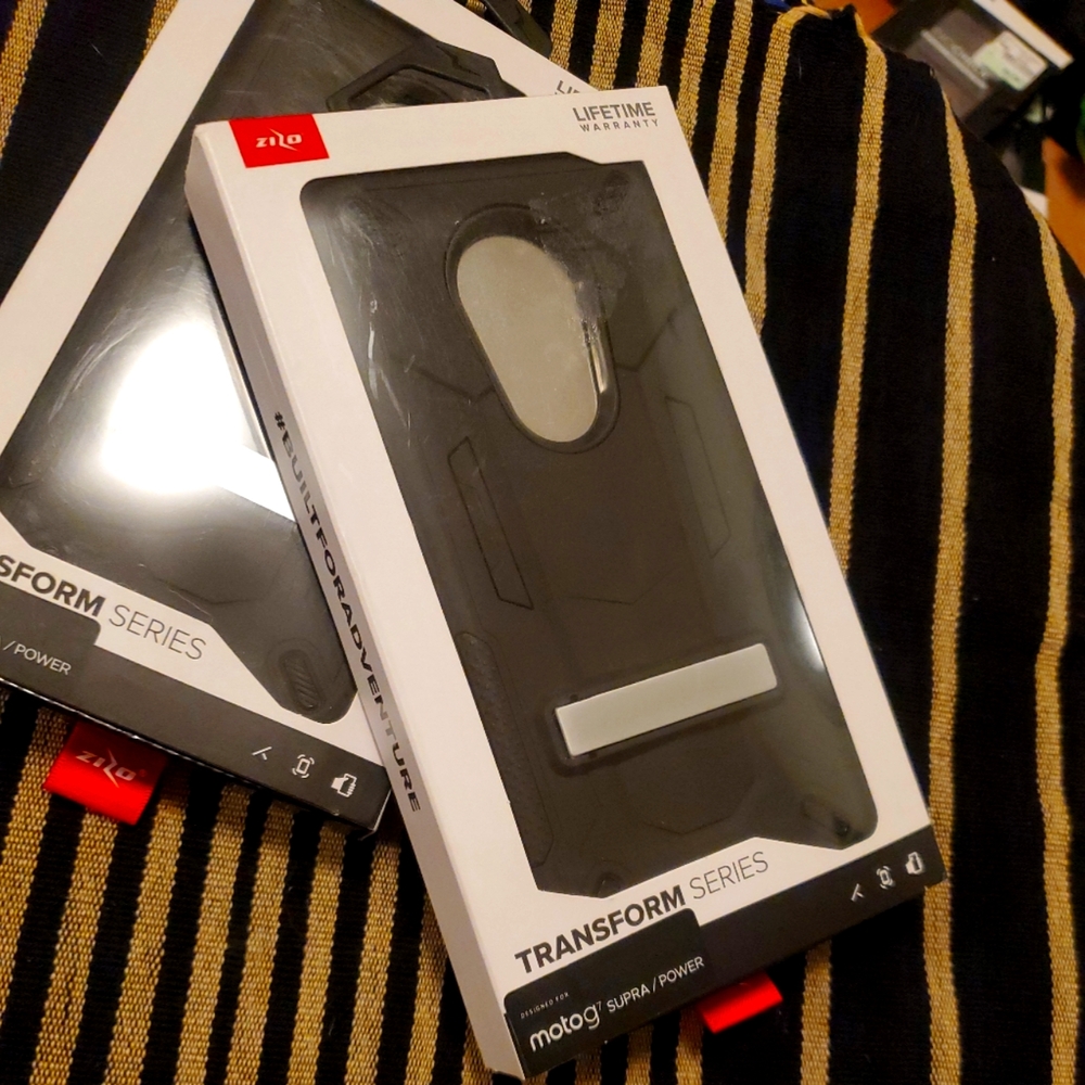 Zizo Moto G7 Supra Black Phone Case Shock Kickstand